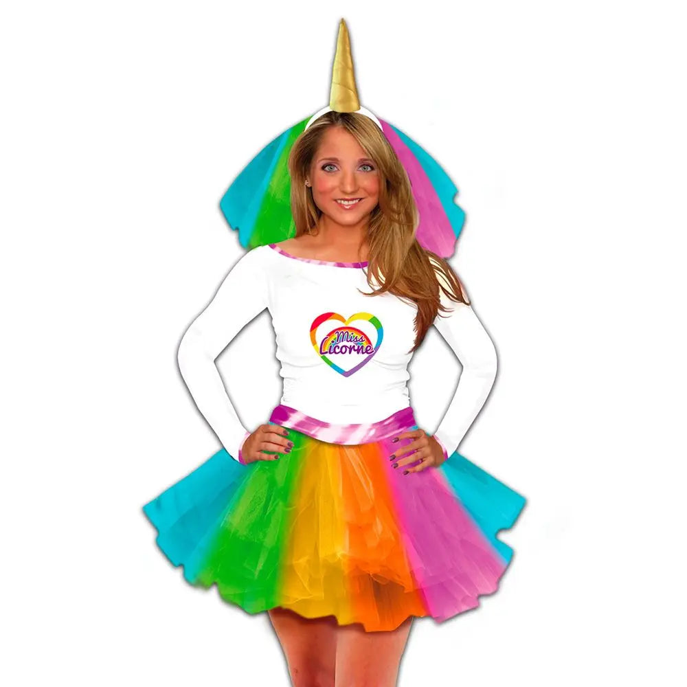 Costume Femme Miss Licorne - Taille Unique