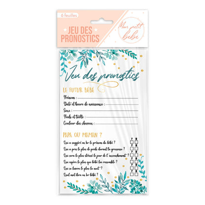 SACHET 6FEUILLES JEU BABY SHOWER