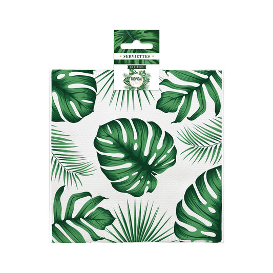 PACK 10 SERVIETTES ANNIV TROPICAL PARTY