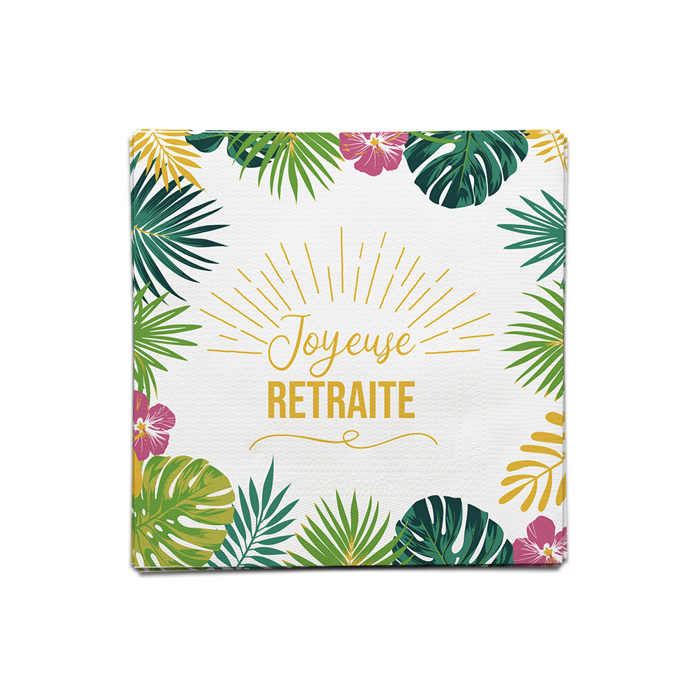 PACK 12 SERVIETTES "RETRAITE"