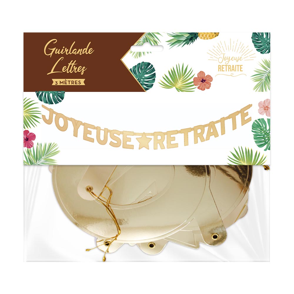 GUIRLANDE LETTRES "JOYEUSE RETRAITE"