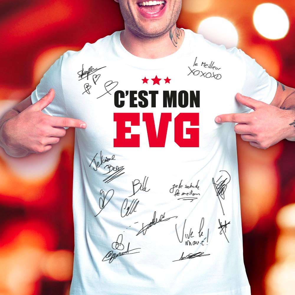 T SHIRT "C EST MON EVG"