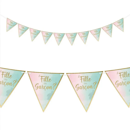 Guirlande Fanions ''Gender Reveal''