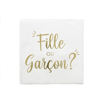 10 Serviettes en Papier ''Gender Reveal''