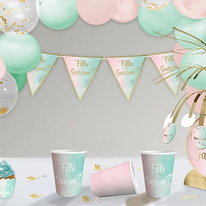 6 Gobelets en Carton ''Gender Reveal''