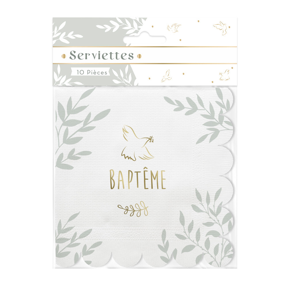 Serviette en papier "Baptême"