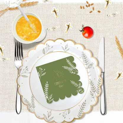 10 Serviettes en Papier 25x25cm - "Communion"