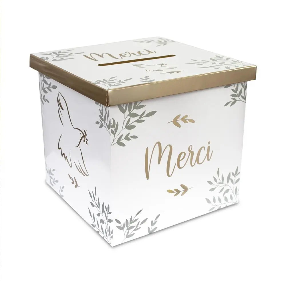 Urne Colombe "Merci" - 20 x 20 x 20 cm