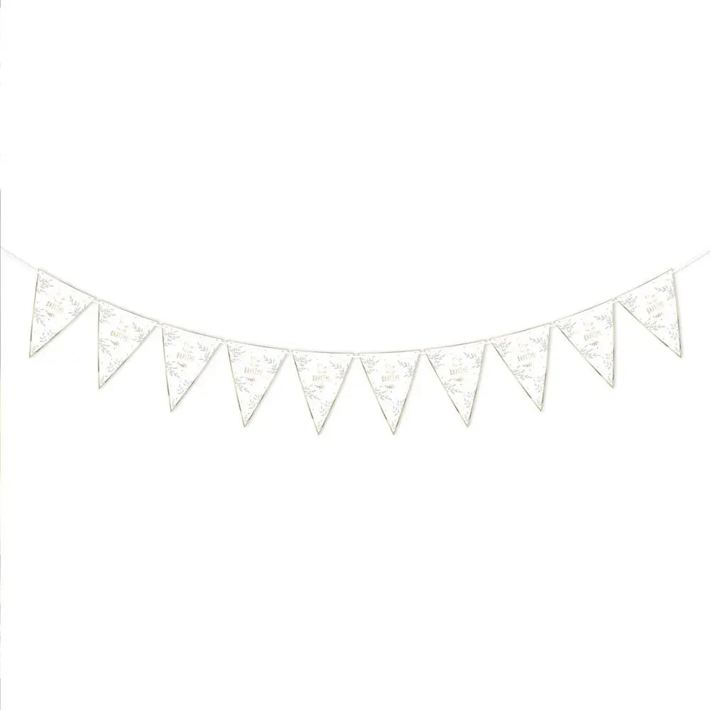 Guirlande Fanions en Carton 3m - "Baptême''