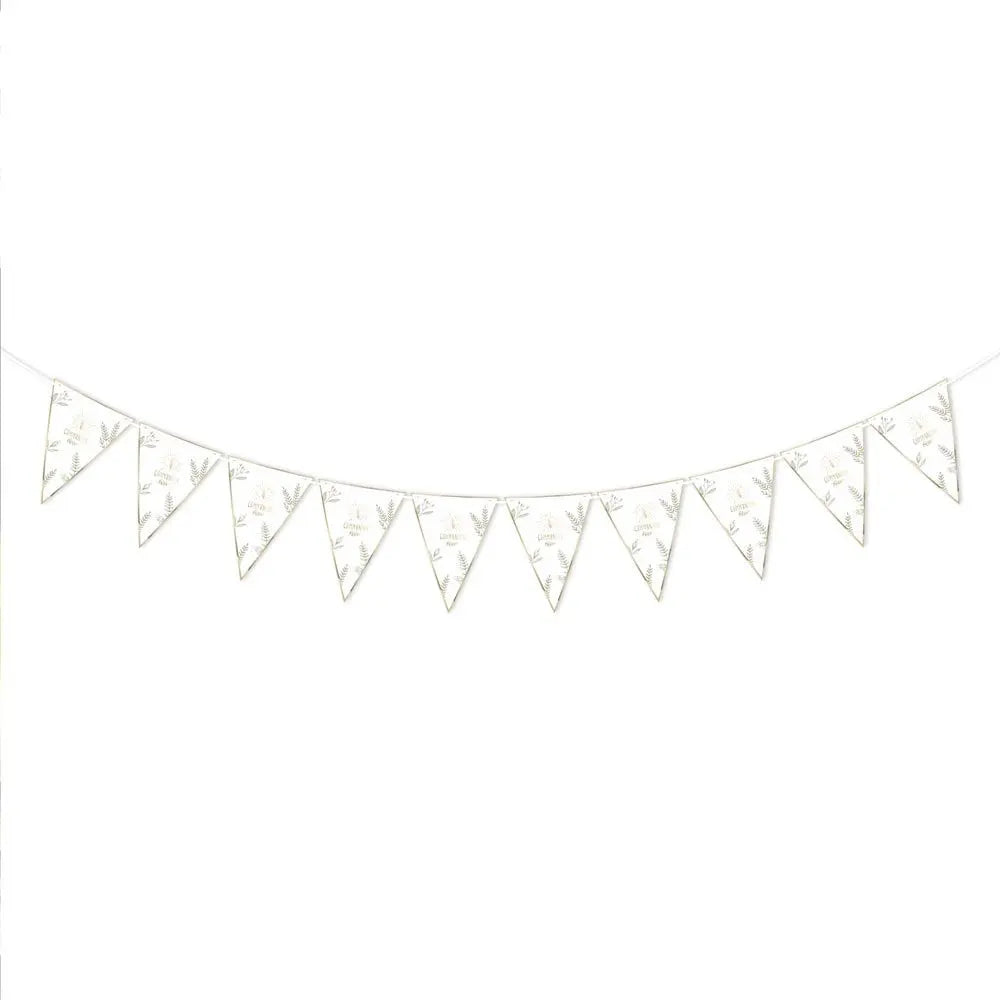 Guirlande Fanions en carton "Communion" Or - 3 m