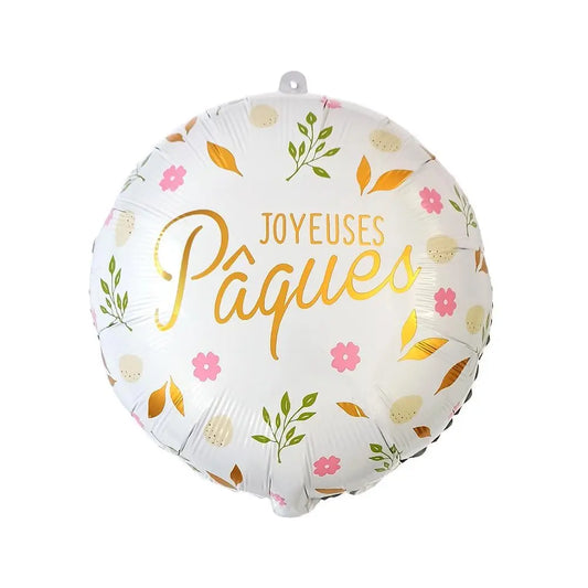 Ballon Alu 35cm "Joyeuses Pâques"