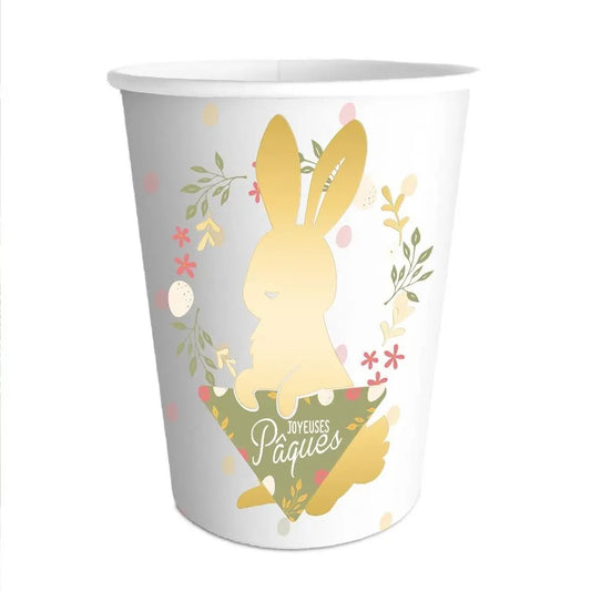 6 Gobelets en Carton 20cl "Joyeuses Pâques"