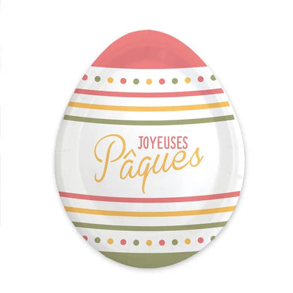 6 Assiettes 19x24cm "Pâques"