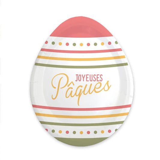 6 Assiettes 19x24cm "Pâques"