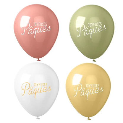 8 Ballons "Joyeuses Pâques"