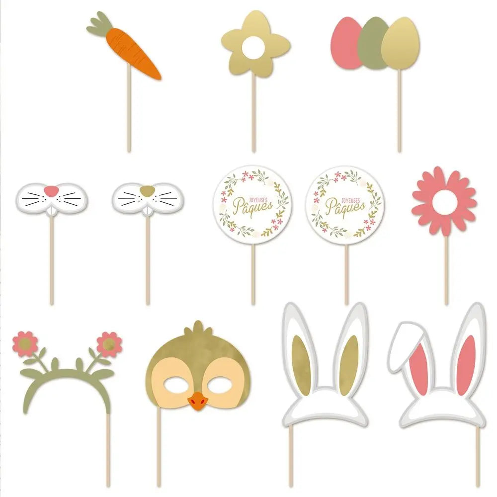 Photobooth - 12 accessoires "Pâques"