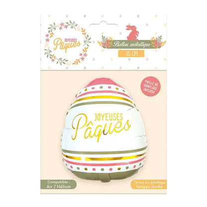Ballon Alu 35cm "Joyeuses Pâques"