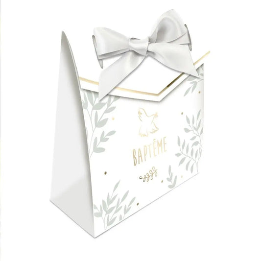 6 Boites à dragées "Baptême" - 8 x 9 cm