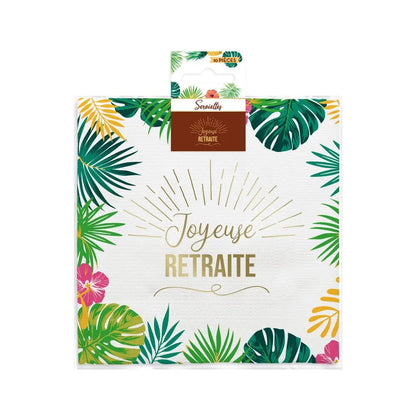 PACK 10 SERVIETTES "RETRAITE"