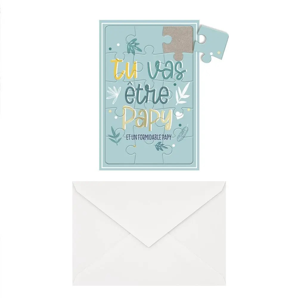 Carte/Puzzle ''Annonce Être Papy''