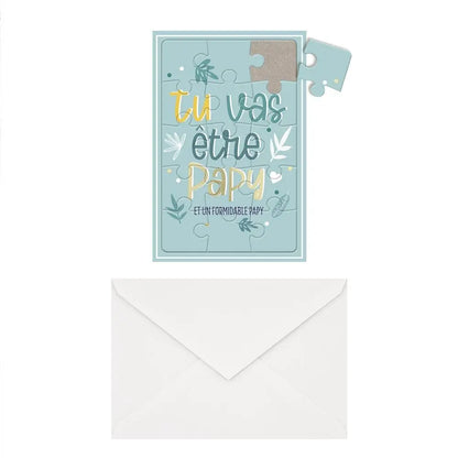 Carte/Puzzle ''Annonce Être Papy''