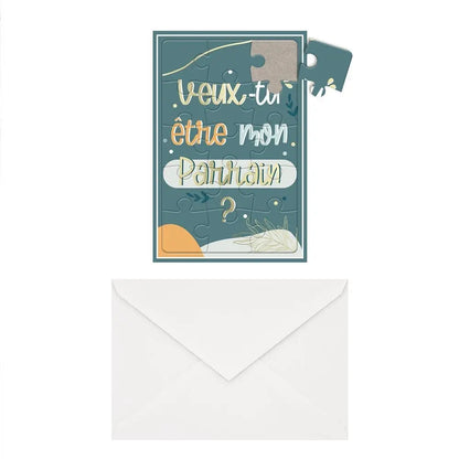Carte/Puzzle ''Annonce Être mon Parrain''