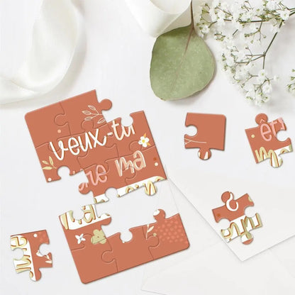 Carte/Puzzle ''Annonce Être ma Marraine''