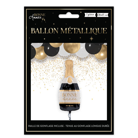 BALLON METAL BOUTEILLE "BONNE AN