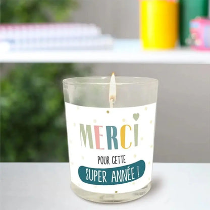 Bougie Verre "Merci pour cette année"