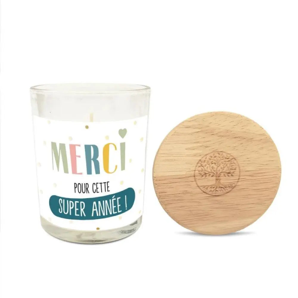 Bougie Verre "Merci pour cette année"
