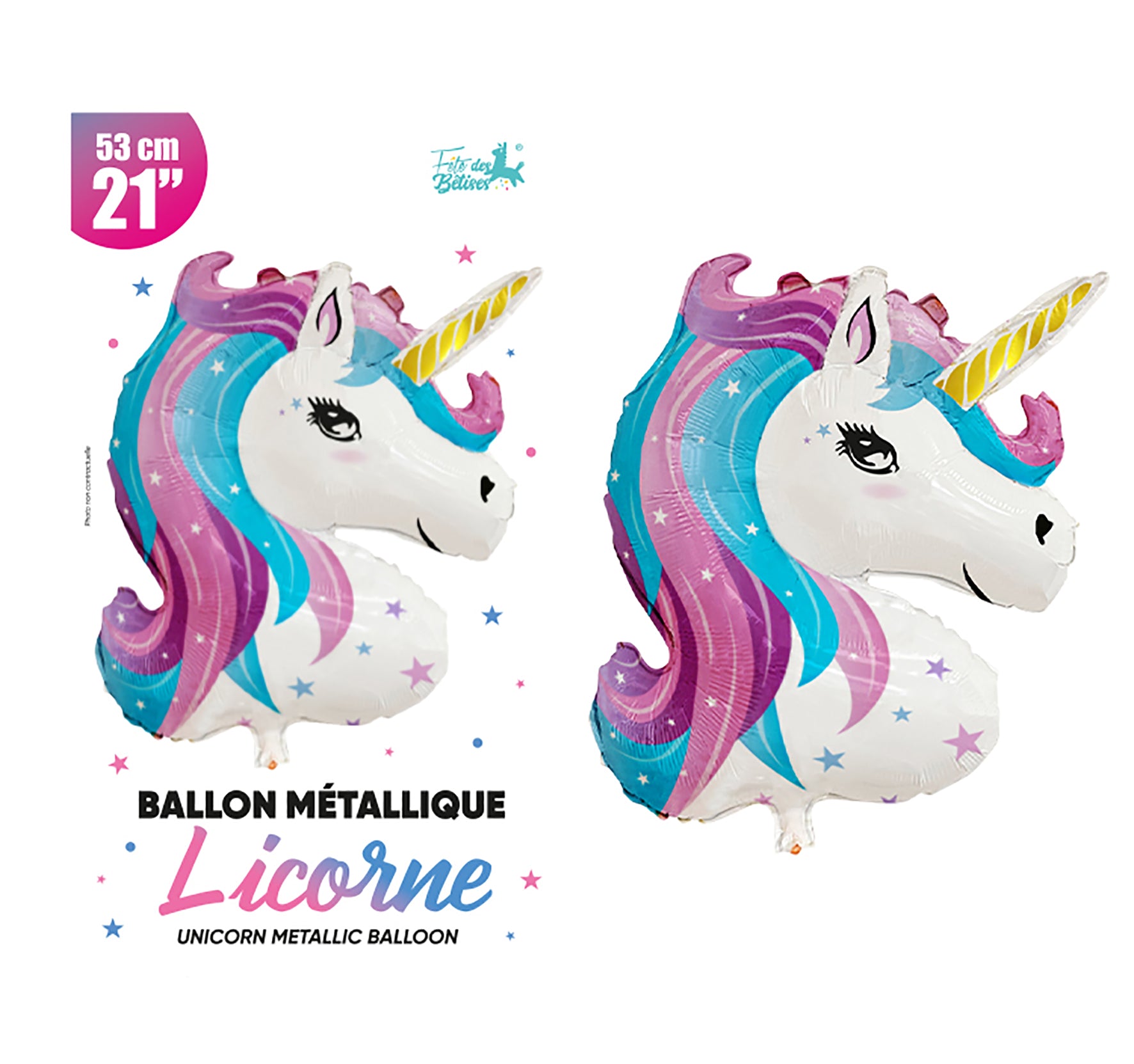 BALLON METALLIQUE LICORNE