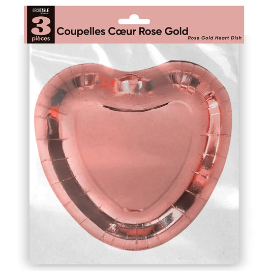  3 Coupelles Coeur - Rose Gold