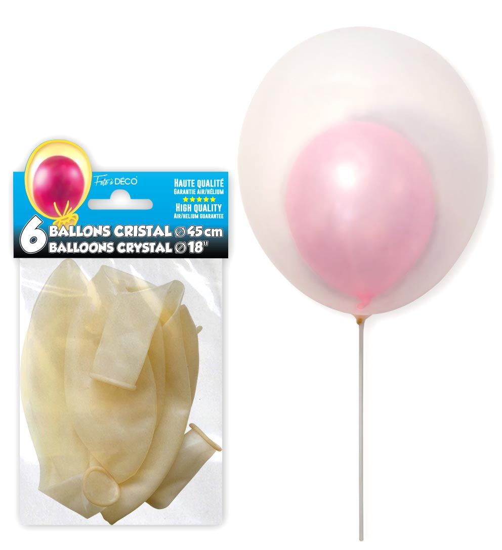 6 ballons Cristal