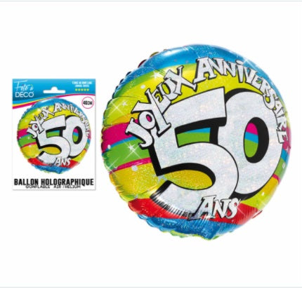 Ballon Holographique 50 Ans