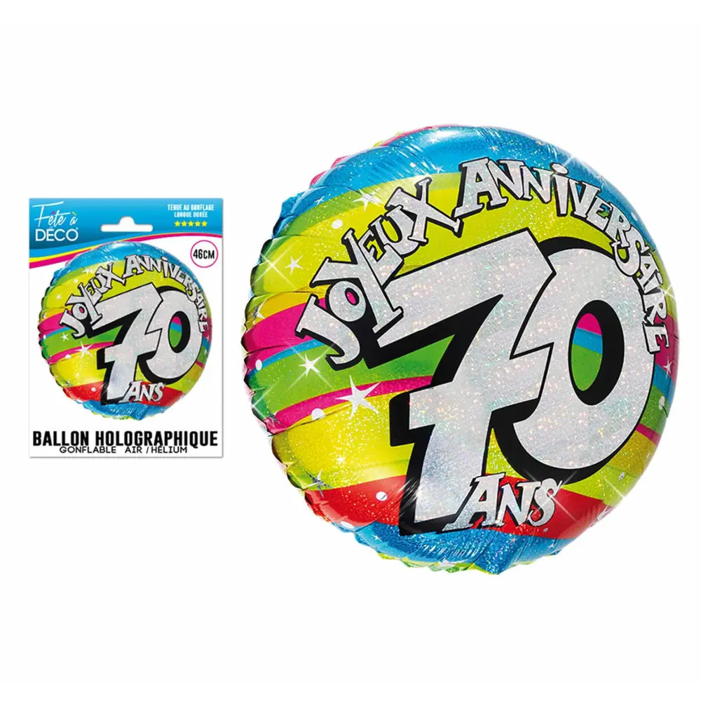 Ballon Alu 46cm - 70 Ans