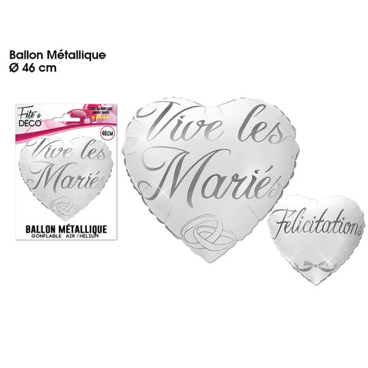 Ballon Holographique - Vive les Mariés