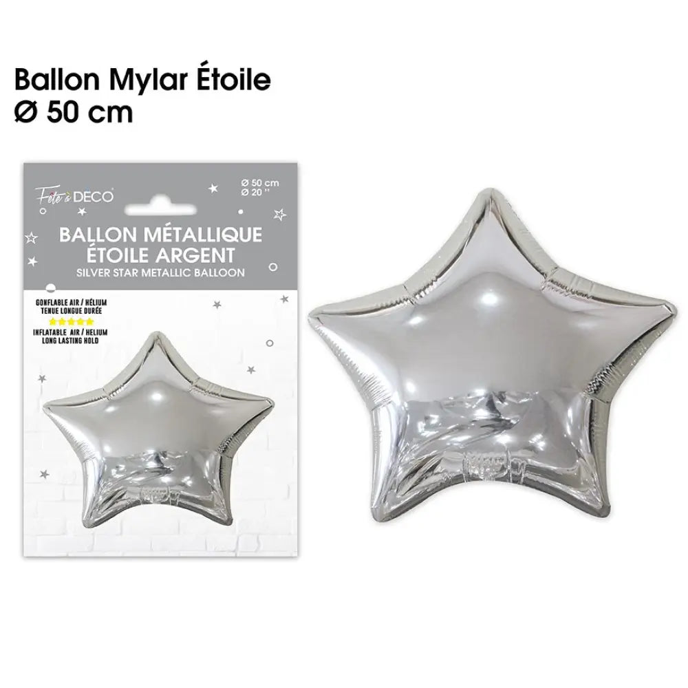Ballon Alu Etoile 50cm - Argent