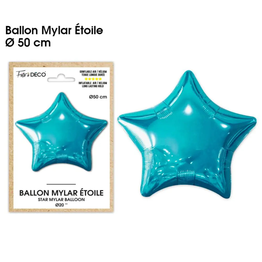 Ballon Alu Etoile 50cm - Bleu