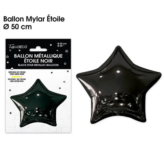 Ballon Alu Etoile 50cm - Noir