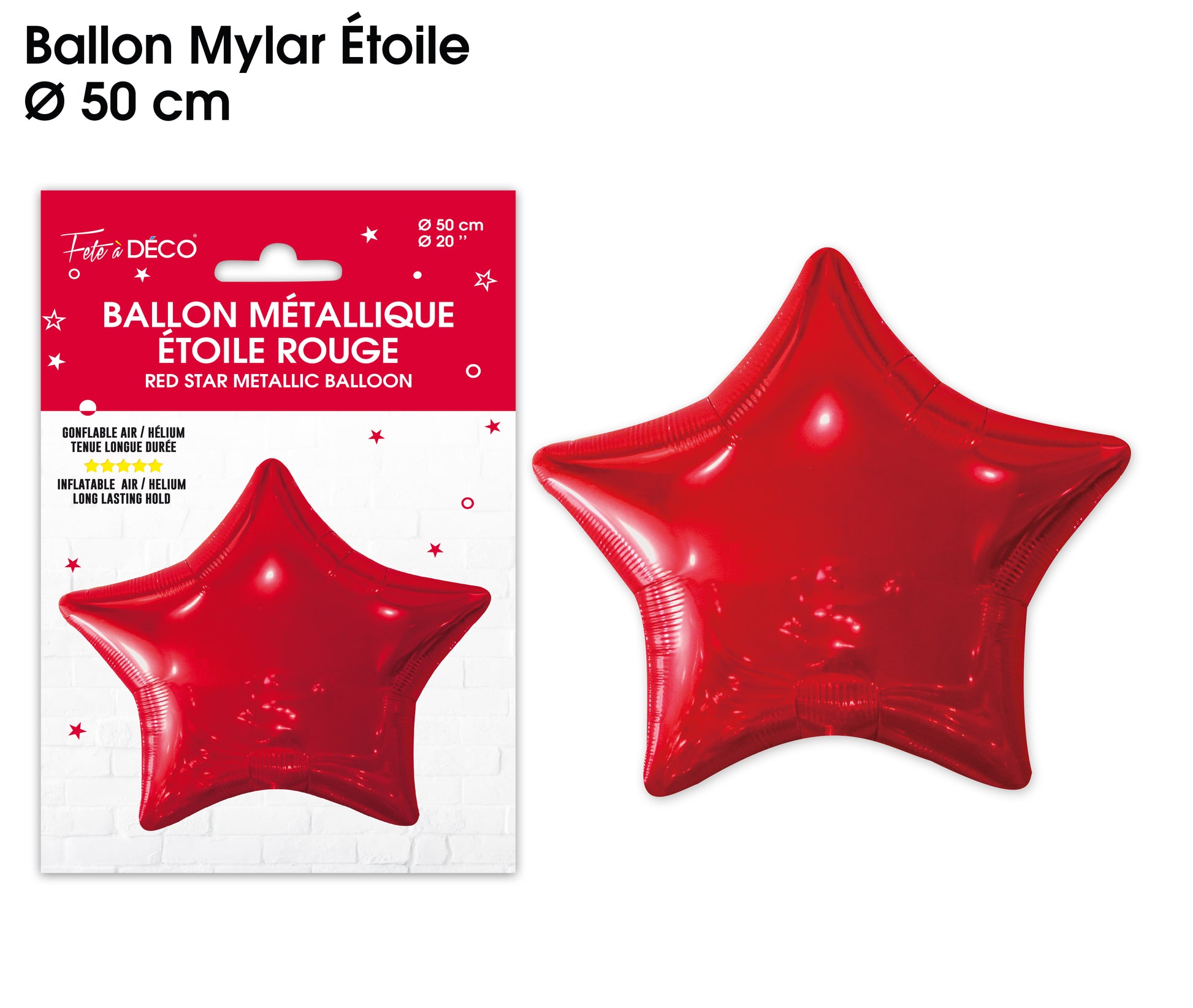 Ballon métallique Etoile