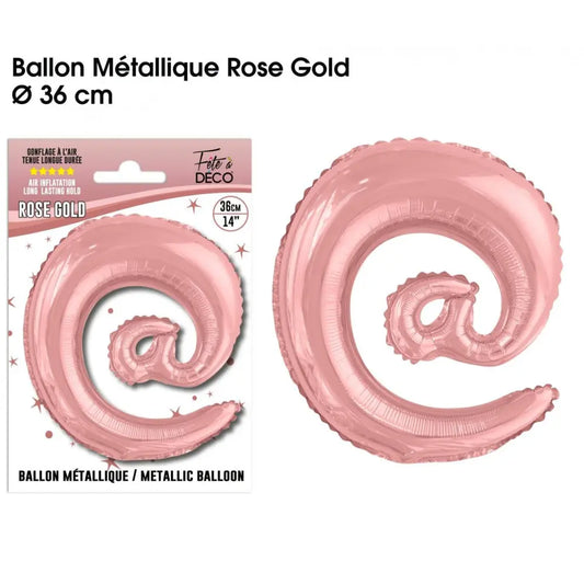 Ballon métallique Rose Gold Lettres et Symboles - @