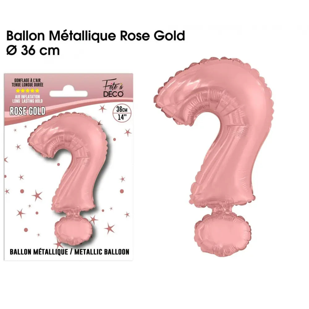 Ballon métallique Rose Gold Lettres et Symboles - ?