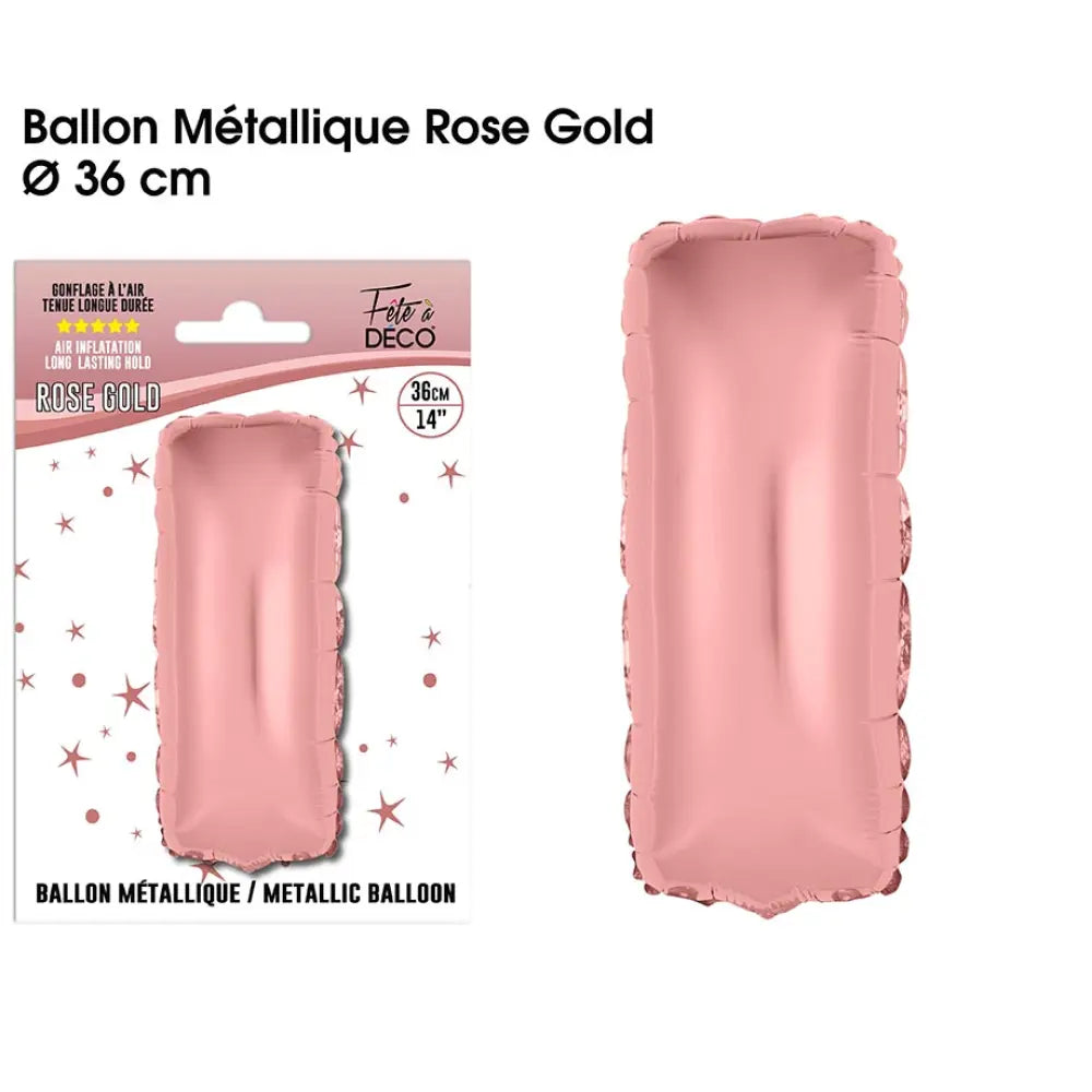 Ballon métallique Rose Gold Lettres et Symboles - I