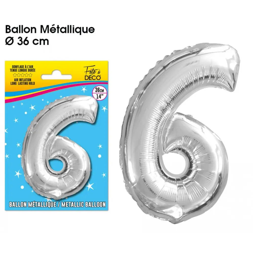 Ballons Alu 36cm - Argent - 6