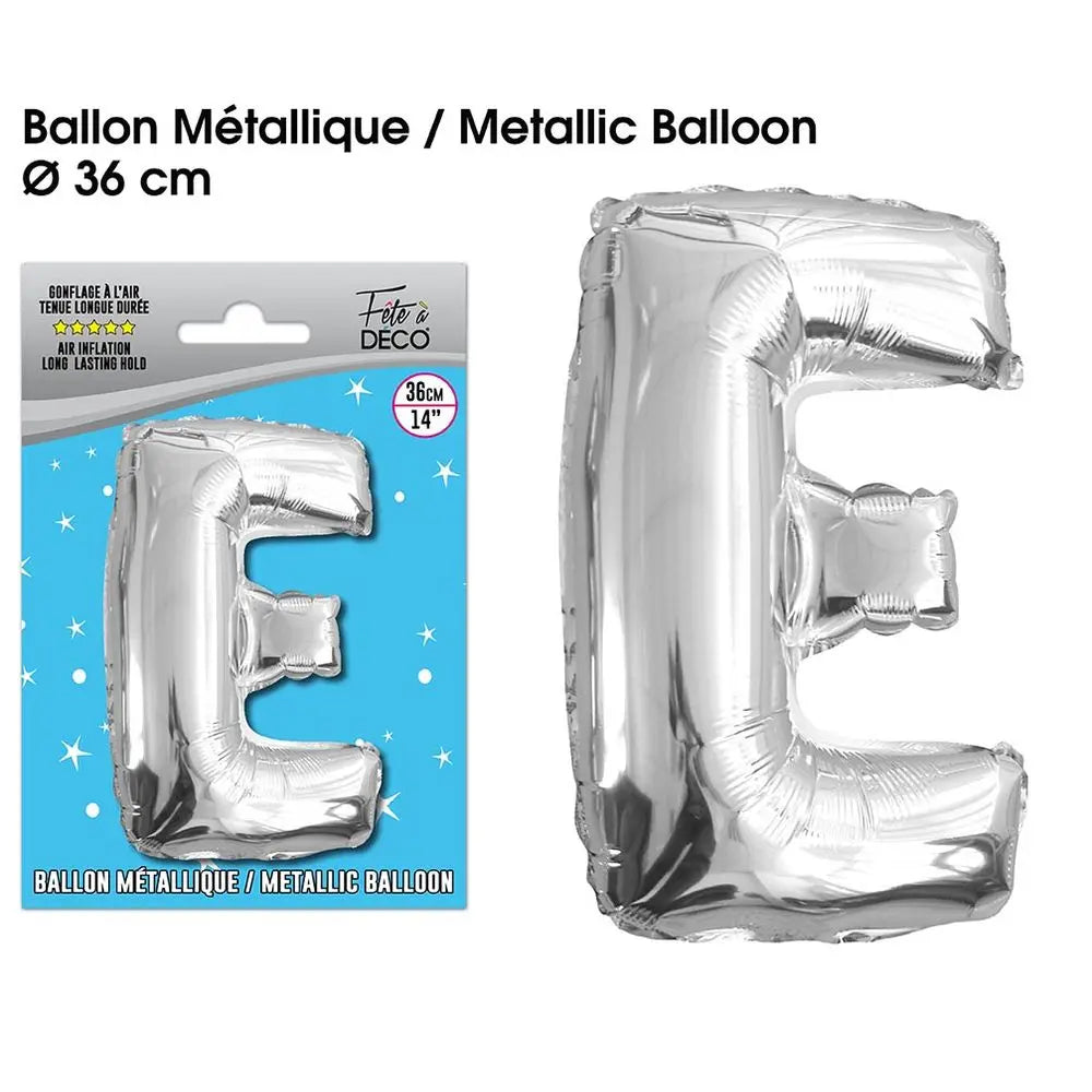 Ballons Alu 36cm - Argent - E