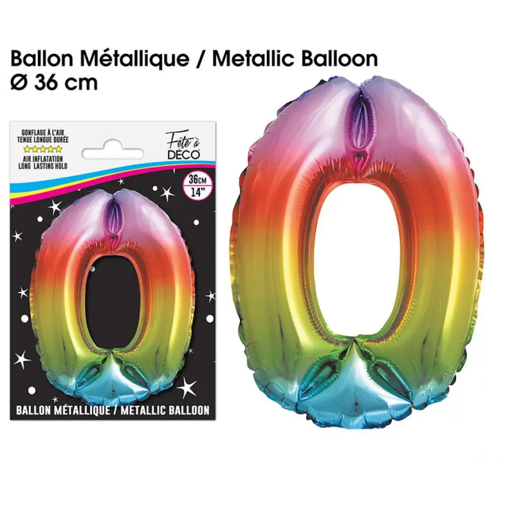 Ballon Métallique Multicolore - 36cm : 0