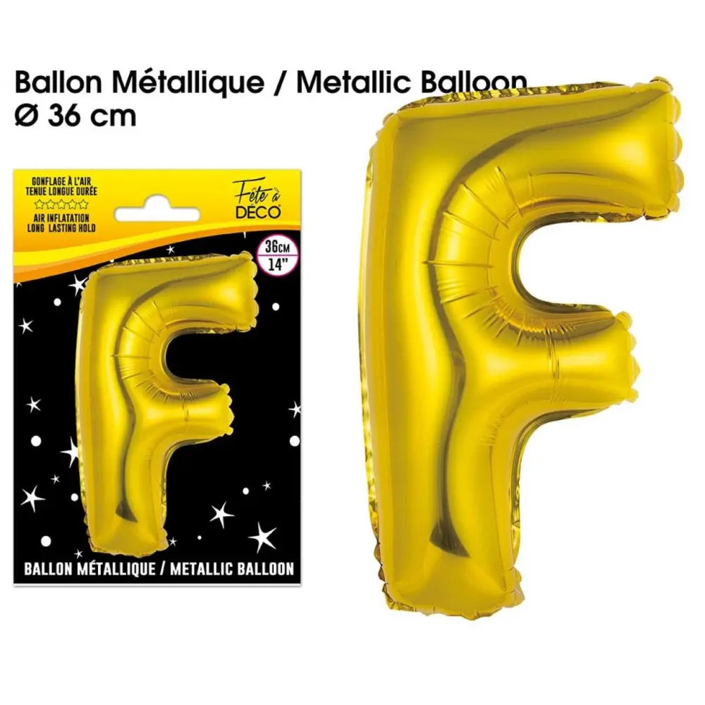 Ballons métalliques OR - 36cm : F