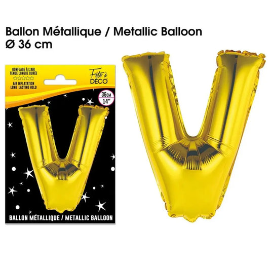 Ballons métalliques OR - 36cm : V