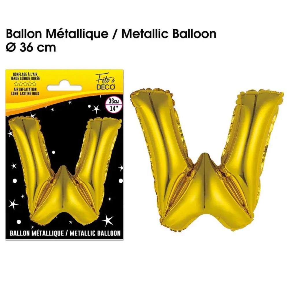 Ballons métalliques OR - 36cm : W
