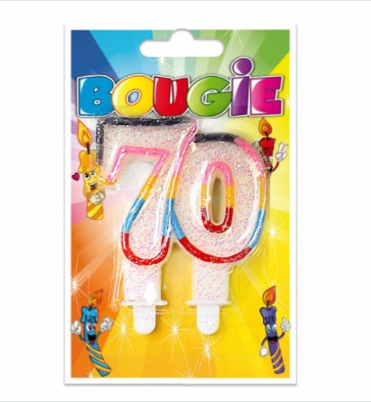 Bougie chiffre 70